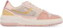 Load image into Gallery viewer, Suede and fabric low-top sneakers