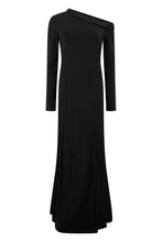 Load image into Gallery viewer, Long dress with asymmetrical neckline