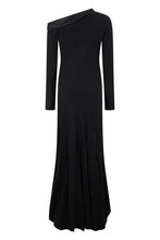 Load image into Gallery viewer, Long dress with asymmetrical neckline