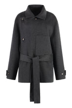Load image into Gallery viewer, Double-breasted wool coat
