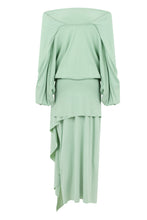 Load image into Gallery viewer, Long asymmetrical dress
