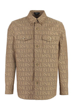Load image into Gallery viewer, Jacquard fabric overshirt with logo