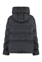 Load image into Gallery viewer, Hooded techno fabric down jacket