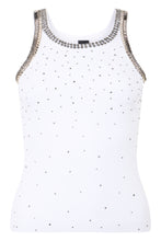 Load image into Gallery viewer, Tank top in jersey with studs and rhinestones