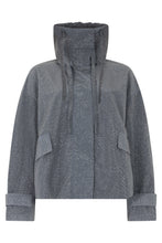 Load image into Gallery viewer, Gray nylon jacket with rhinestones