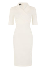 Load image into Gallery viewer, Fitted midi dress with bow