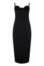 Load image into Gallery viewer, Slim midi dress with rhinestones