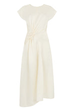 Load image into Gallery viewer, Asymmetric midi dress with knot