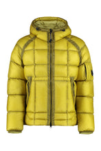 Load image into Gallery viewer, Hooded full-zip down jacket