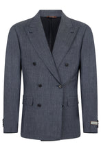 Load image into Gallery viewer, Double-breasted jacket in a blend of wool, silk, and linen