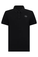 Load image into Gallery viewer, Black cotton polo with elegant logo