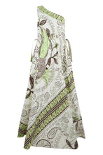 Load image into Gallery viewer, One-shoulder dress with floral pattern