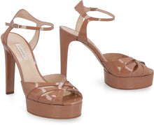 Load image into Gallery viewer, Flora patent leather platform sandals
