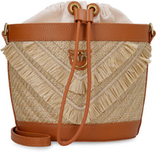 Load image into Gallery viewer, Raffia bucket bag