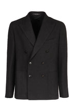 Load image into Gallery viewer, Double-breasted wool blend jacket