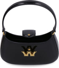 Load image into Gallery viewer, Small leather hobo bag with embossed W logo