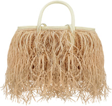 Load image into Gallery viewer, Le Panier Soli fringed raffia tote bag