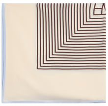 Load image into Gallery viewer, Silk macadamia scarf with geometric pattern