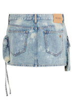 Load image into Gallery viewer, Short cargo skirt in denim