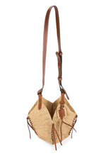 Load image into Gallery viewer, Raffia bag with leather inserts