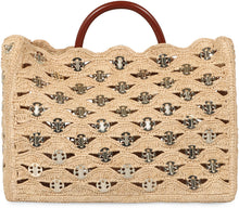 Load image into Gallery viewer, Raffia tote bag