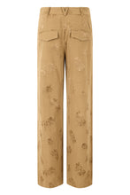Load image into Gallery viewer, Straight pants in floral jacquard