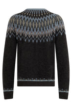 Load image into Gallery viewer, Crew neck sweater with jacquard pattern