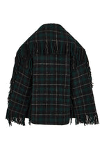 Load image into Gallery viewer, Shawl-collared jacket with fringes