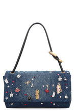 Load image into Gallery viewer, The large double bag in denim Trinket Charm