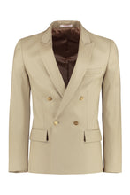 Load image into Gallery viewer, Cotton double-breasted blazer