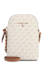 Load image into Gallery viewer, Jet Set Charm Coated canvas phone holder bag