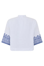 Load image into Gallery viewer, Linen shirt with three-quarter sleeves