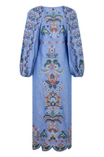 Load image into Gallery viewer, Maxi dress with floral embroidery