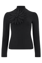 Load image into Gallery viewer, Top with long sleeves and floral application