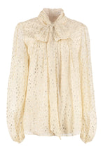 Load image into Gallery viewer, Polka-dot silk blouse