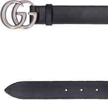 Load image into Gallery viewer, Leather belt with double G buckle
