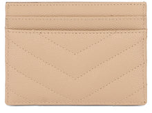 Load image into Gallery viewer, Matelassé leather card holder with logo
