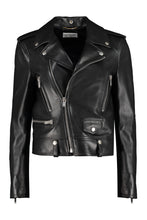 Load image into Gallery viewer, Leather biker jacket