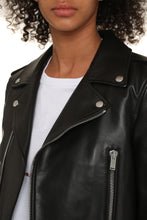 Load image into Gallery viewer, Leather biker jacket