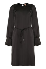 Load image into Gallery viewer, Belted satin dress