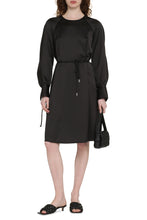 Load image into Gallery viewer, Belted satin dress