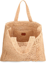 Load image into Gallery viewer, Floral Raffia tote bag
