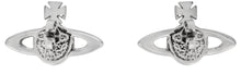 Load image into Gallery viewer, Metal earrings with decorative crystals