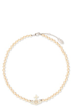 Load image into Gallery viewer, Olympia necklace with pearls and rhinestones