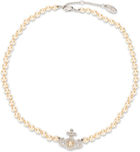 Load image into Gallery viewer, Olympia necklace with pearls and rhinestones