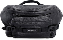 Load image into Gallery viewer, Army leather belt bag with logo