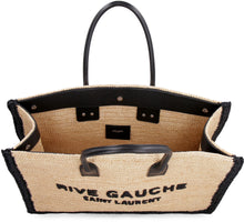 Load image into Gallery viewer, Rive Gauche raffia tote bag