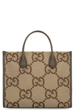Load image into Gallery viewer, Jumbo GG all over logo canvas tote