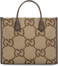 Load image into Gallery viewer, Jumbo GG all over logo canvas tote