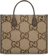 Load image into Gallery viewer, Jumbo GG all over logo canvas tote